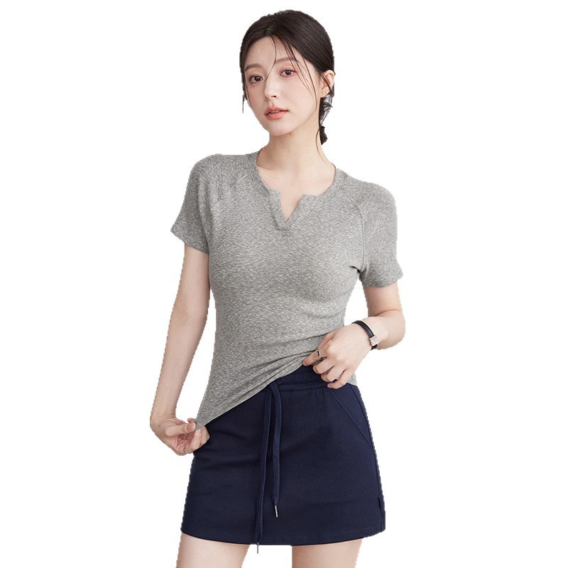 瑜伽服女2025新款运动短袖健身短袖快干跑步训练上衣紧身瑜伽套装|undefined