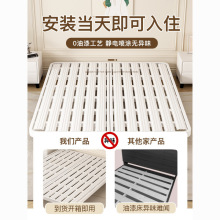 简约无床头悬浮床架子排骨架家用铁艺床加厚单人双人铁架子批发