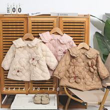 女童棉服冬款2025新款小女孩女宝宝冬季夹棉上衣小童儿童冬装外套