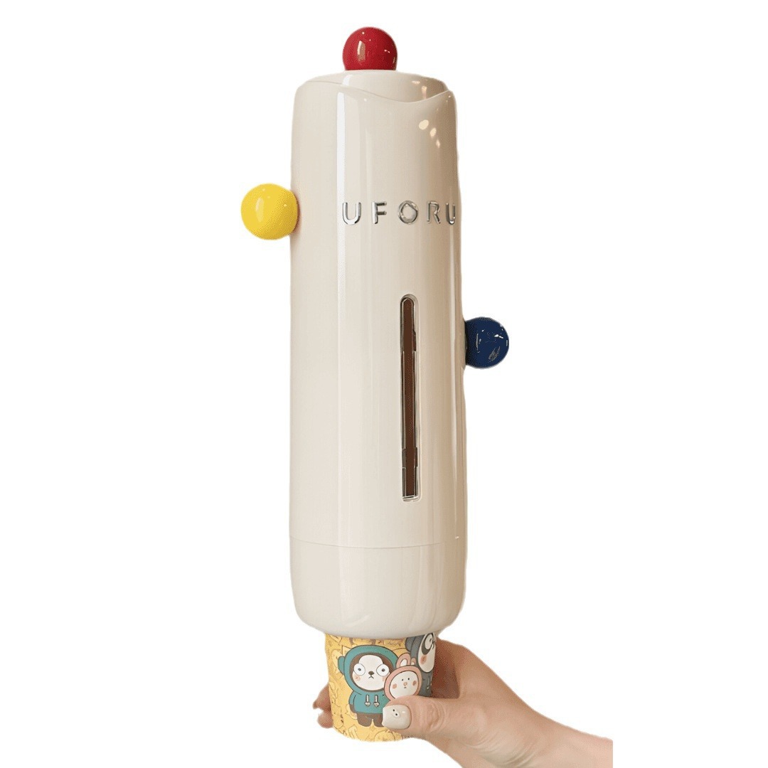 Recogida automática de tazas desechables de lujo ligero, estante de recogida de tazas de alto valor facial sin perforación en la Oficina del hogar