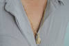 Tide, accessory, pendant, metal golden necklace suitable for men and women, European style, internet celebrity