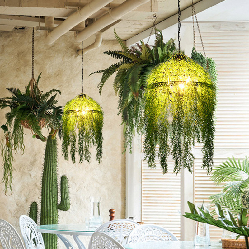 Lámpara Colgante Industrial para Plantas de Hierro Decorativa para Restaurante Bar y Cafetería