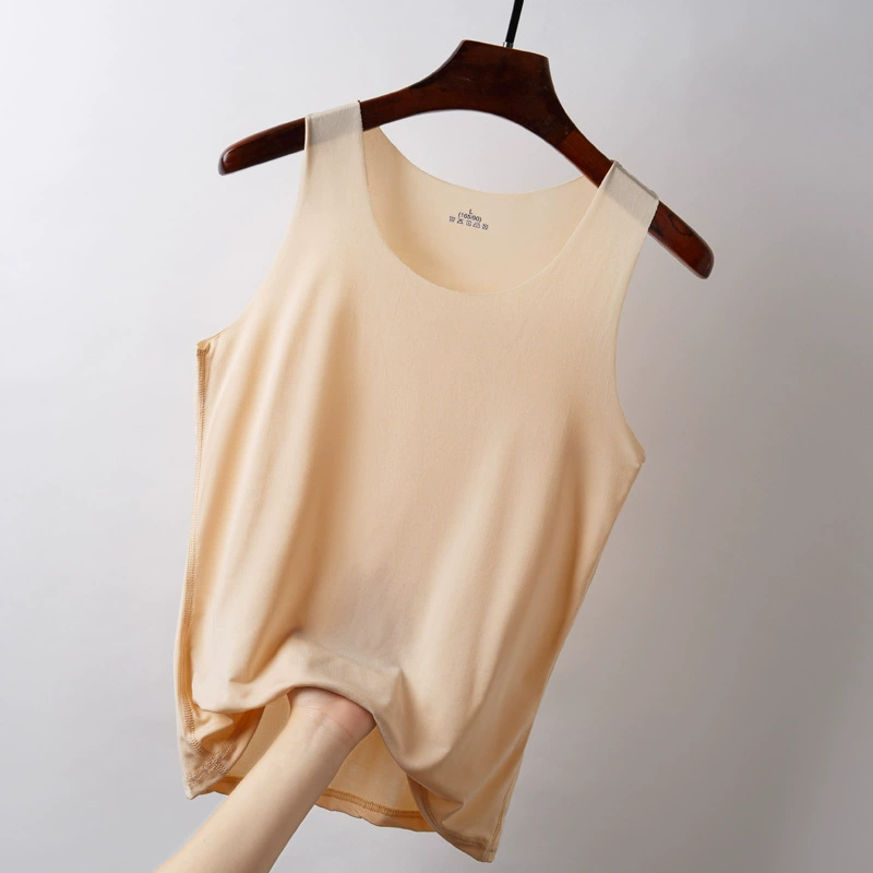 Женская майка без рукавов, лет Silk/ice-silk, базовый слой в корейском стиле с утягивающим эффектом