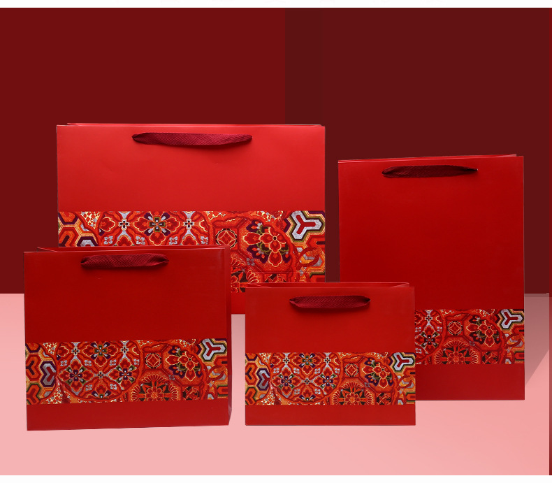 中国风红色礼品纸袋