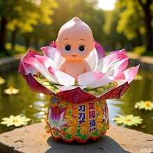莲花童子 莲花搪胶人 厂家批发殡葬用品 祭祀用品 火供用品大全