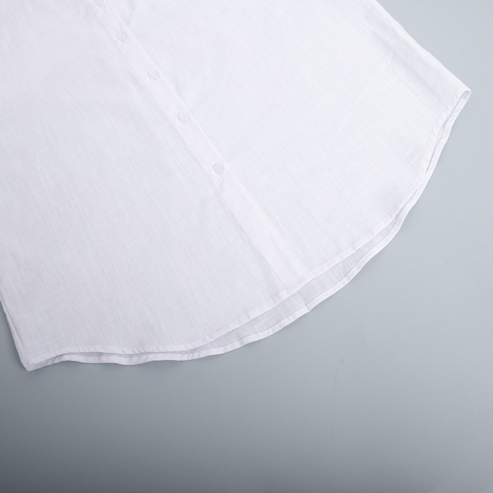 Bộ áo sơ mi dài tay rộng rãi kèm quần dài cotton phong cách thường ngày — Màu trắng nhạt, hồng, màu cà phê, màu trắng chi tiết 50