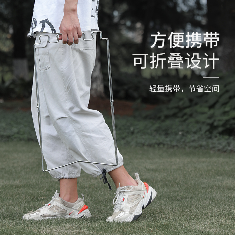 户外露营折叠垃圾架收纳架家用厨房金属垃圾桶垃圾袋支架烧烤支架|undefined
