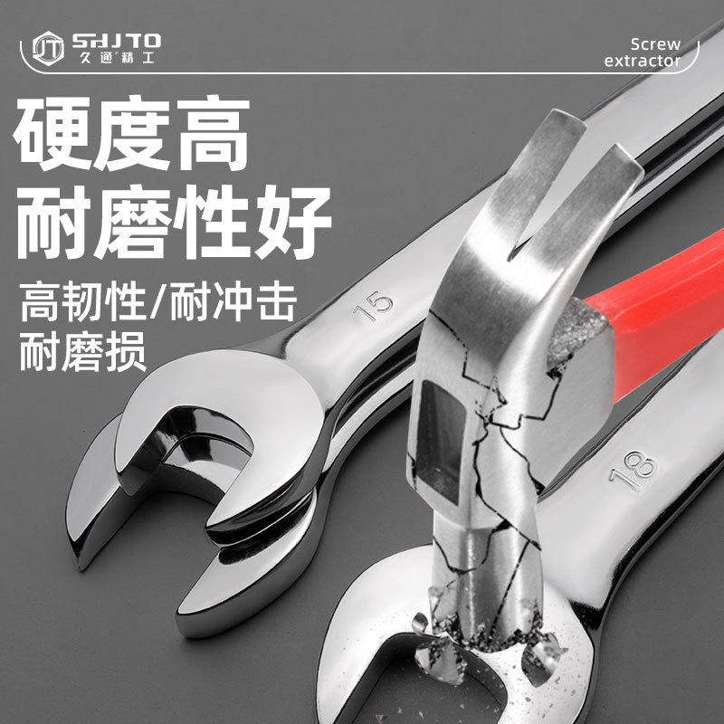 Ventas calientes británicas de doble propósito llave de trinquete doble hexagonal antideslizante de trinquete de dientes finos herramientas de reparación de automóviles domésticas multi-especificaciones