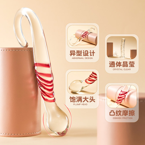 Xia Qi glass anal plug for men and women, heterosexual dildo bead rod masturbation device, adult sex toy