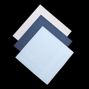 Cotton handkerchief pure white satin edge cross-border hot-selling soft square 40cm handkerchief business suit pocket towel