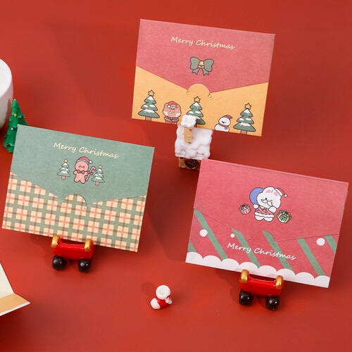 Christmas greeting card envelope Thanksgiving New Year's Eve blessings DIY folding card New Year's Day birthday handwritten message card