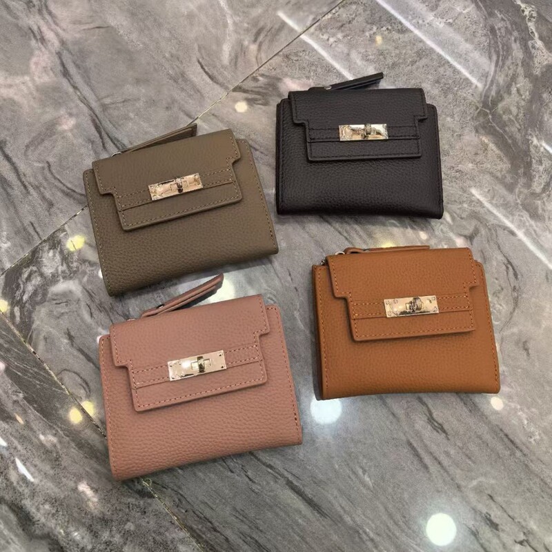 Genuine Leather Wallet for Women, Short Style, New Cowhide Simple Card Holder, 80% off Short Leather Wallet, Women's Purse, Coin Purse