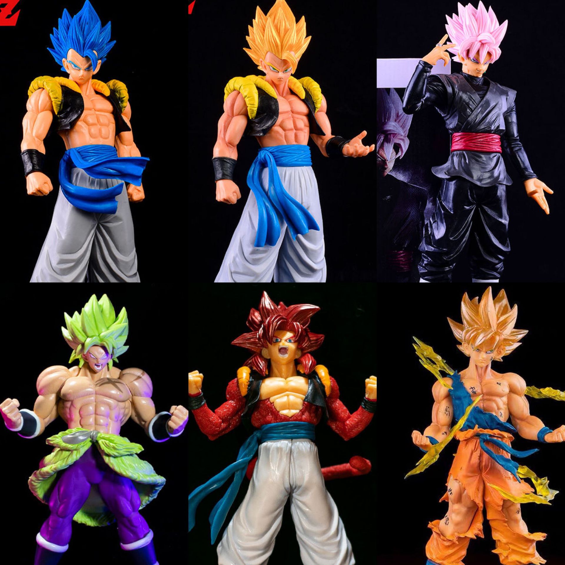 Dragon Ball modelo hecho a mano de juguete Super gran grupo Sun Wukong Vegeta Wu Jita Broli Super cuatro Saiyan