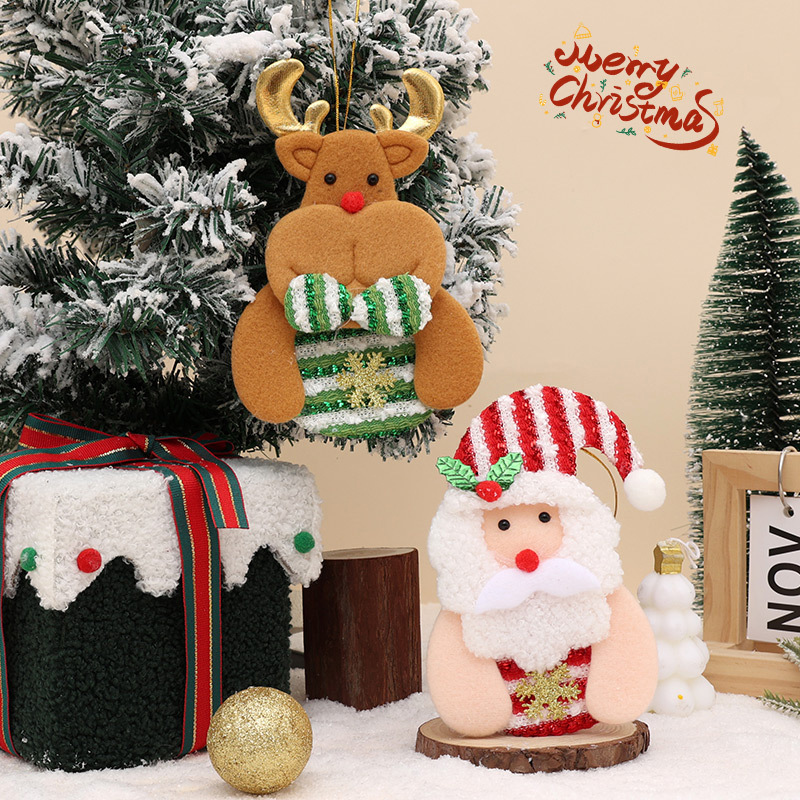Forniture natalizie transfrontaliere piccoli pendenti Regali natalizi Etichettatura di decorazioni per decorazioni di scene di finestre per feste di alci