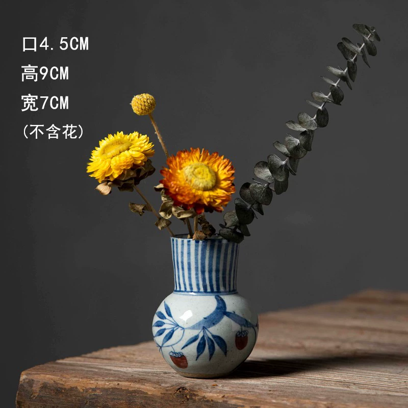 Ceramic Decorative Flower Vases, Handmade Small Tabletop Vase, Glazed Variants