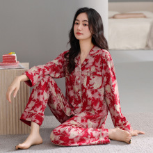 2025新款睡衣女春秋季中年妈妈纯棉女士长袖女款家居服高级感套装