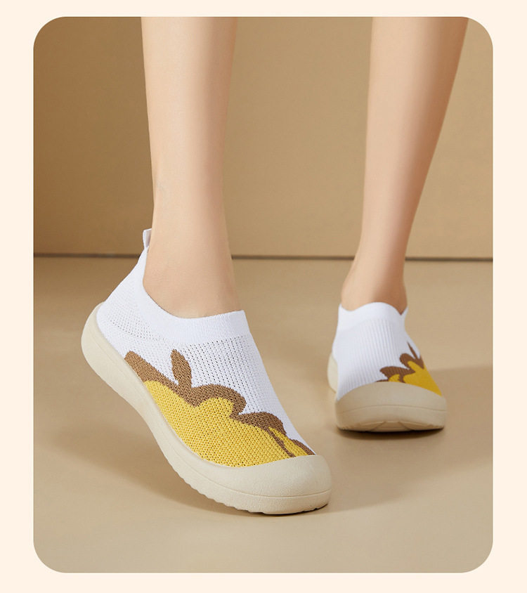 Giày lười nữ mũi tròn vải dệt kim thoáng khí đế mềm, đế cao 2 cm — K69 Giày nữ dệt bay - Trắng [Hộp], K69 Giày nữ dệt bay - Đen [Hộp], K69 Giày nữ dệt flyknit - màu be [hộp] chi tiết 12