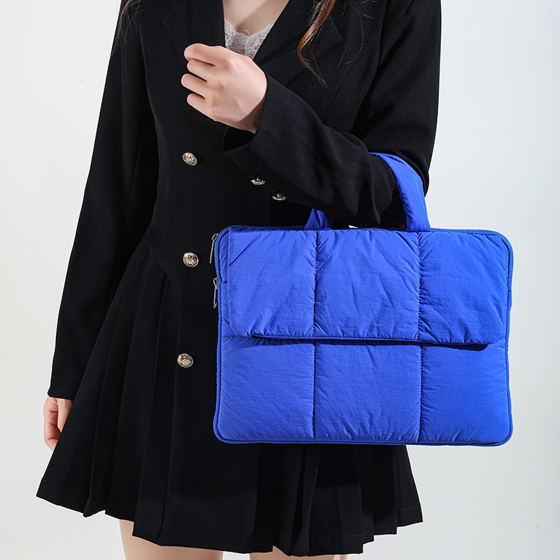 Cross-Border Laptop Bag, Simple and Lightweight 13.3/ 14inch Fashionable Women's Handbag 15.6/16 Waterproof and Bubble Wrap