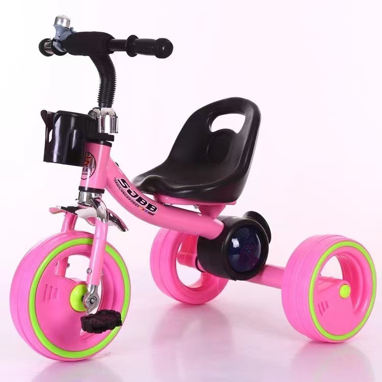 Fabricante nuevo comercio exterior exportación triciclo infantil flash bandas de ruedas música iluminación bicicleta carro bicicleta