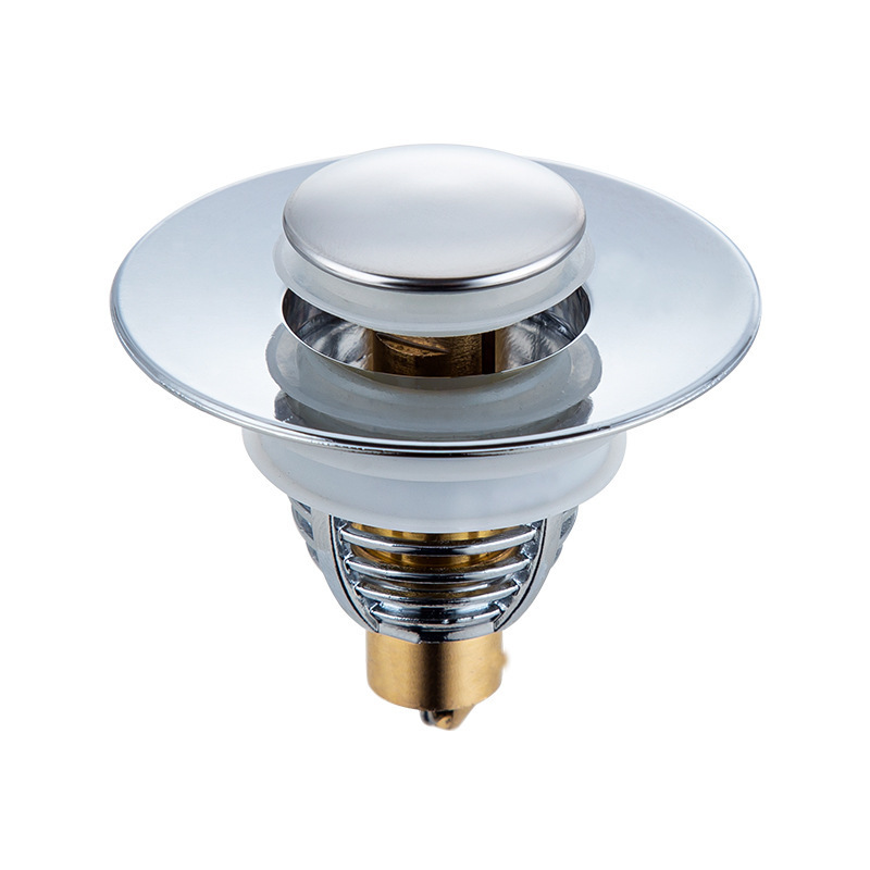 Fregadero tapón de drenaje lavabo tapón de fuga lavabo Push-tipo escurridor rebote núcleo filtro neto enchufe del fregadero