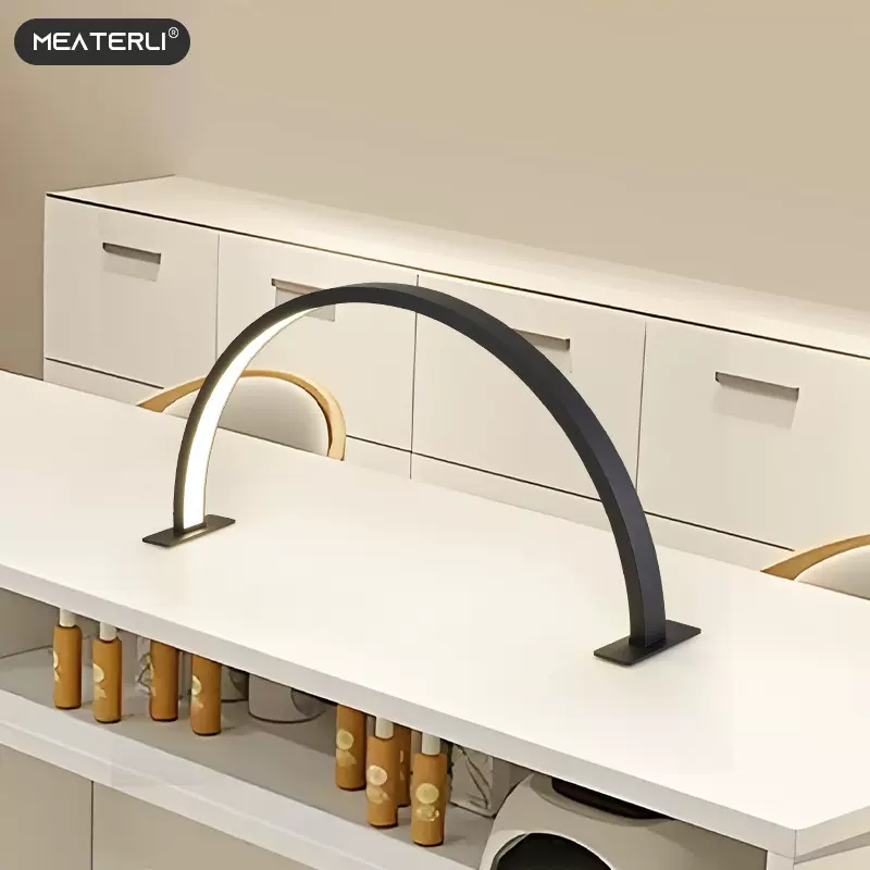 跨境半月美甲灯护眼燈光疗美容院工作灯具照明桌面台灯指甲折叠