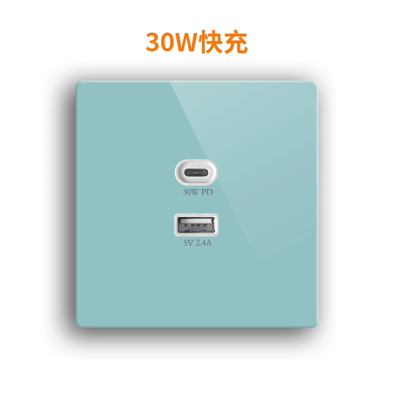 65W быстрая зарядка азот азот панель 86 темная установка USB+Type-C PD интерфейс зарядной мощности 30W закаленное стекло