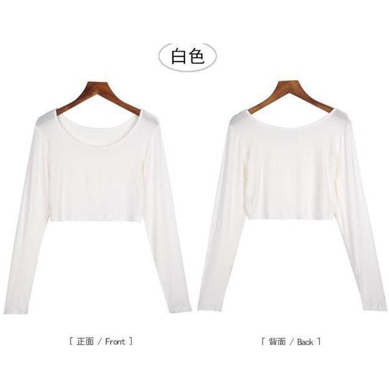 Clothing Accessories Modal Half-Length Long-Sleeved Bottoming Shirt with Short Bottoming Shirt and Tight Fit