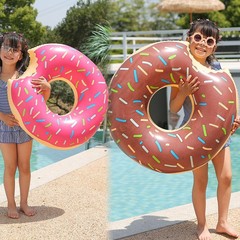 Factory direct supply of children's watermelon donut swimming ring PVC thickened cross-border new single-layer donut swimming ring