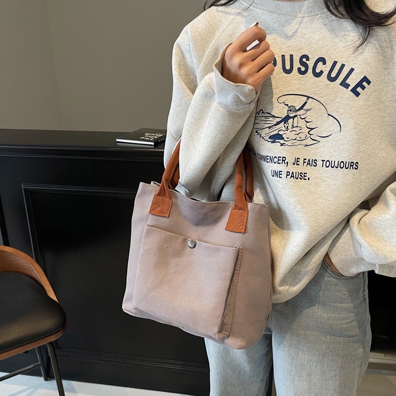 Bolsa de lona para mujeres invierno 2024 bolso de hombro bolso de mano de gran capacidad bolso japonés bolso de mujer bolso de ocio