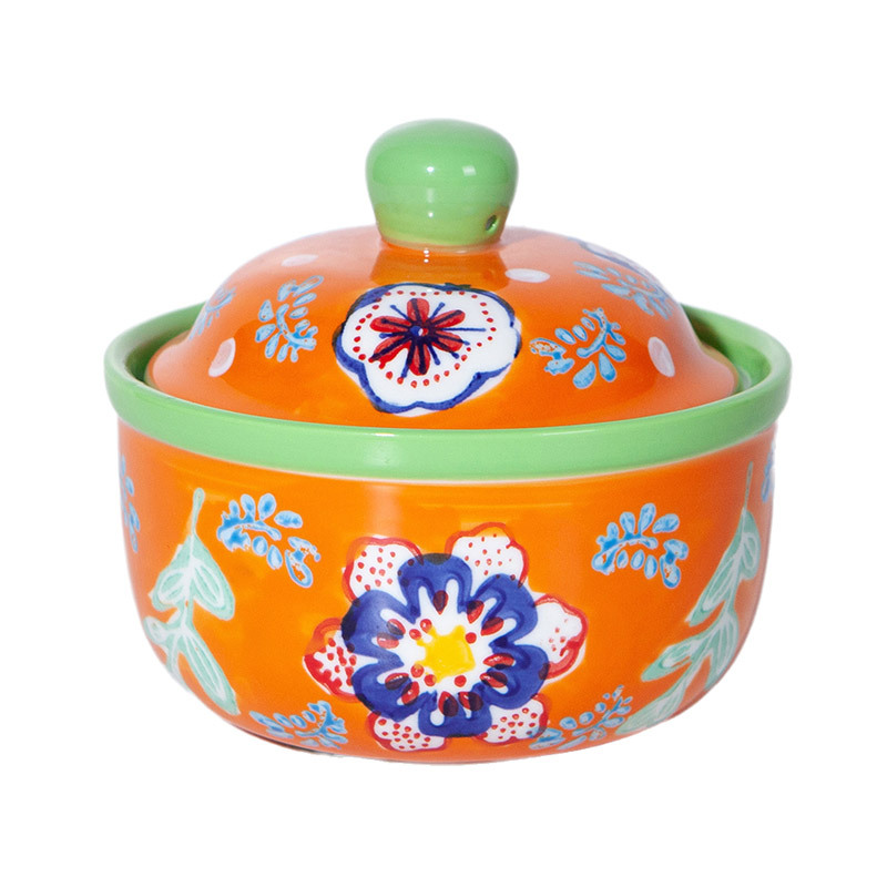Cuenco de arroz de colorido bajo esmalte de porcelana de cabello suelto personalizado de cerámica doméstica de alto valor especial platos de sopa image 5