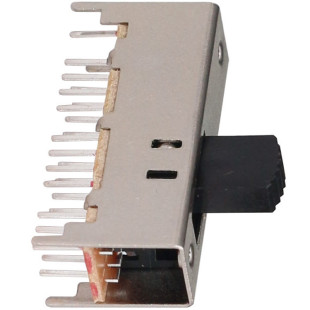 High-Quality Double-Row Vertical 4-Pin Fixed Audio Amplifier Slide Switch 20-Pin 4P4T Toggle Switch Ss-44D04