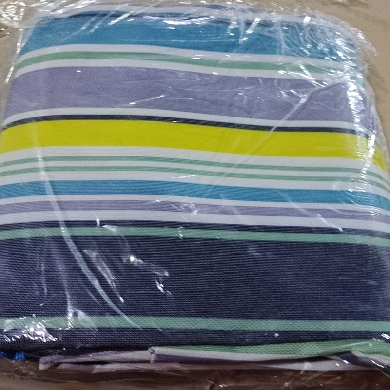 블루 스트라이프-블랙 테두리-옥스포드 천