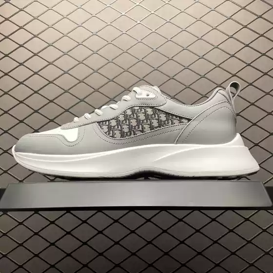European Station 2025 B25 Printed Letter Stitching Low-top Breathable Lace-up Trend Hugh CD Shoes Trendy Men's Fashion