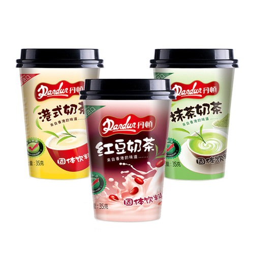 Strictly selected DANDUN brand milk tea from Hong Kong, wholesale cup-packaged instant beverage, hot-selling 35g