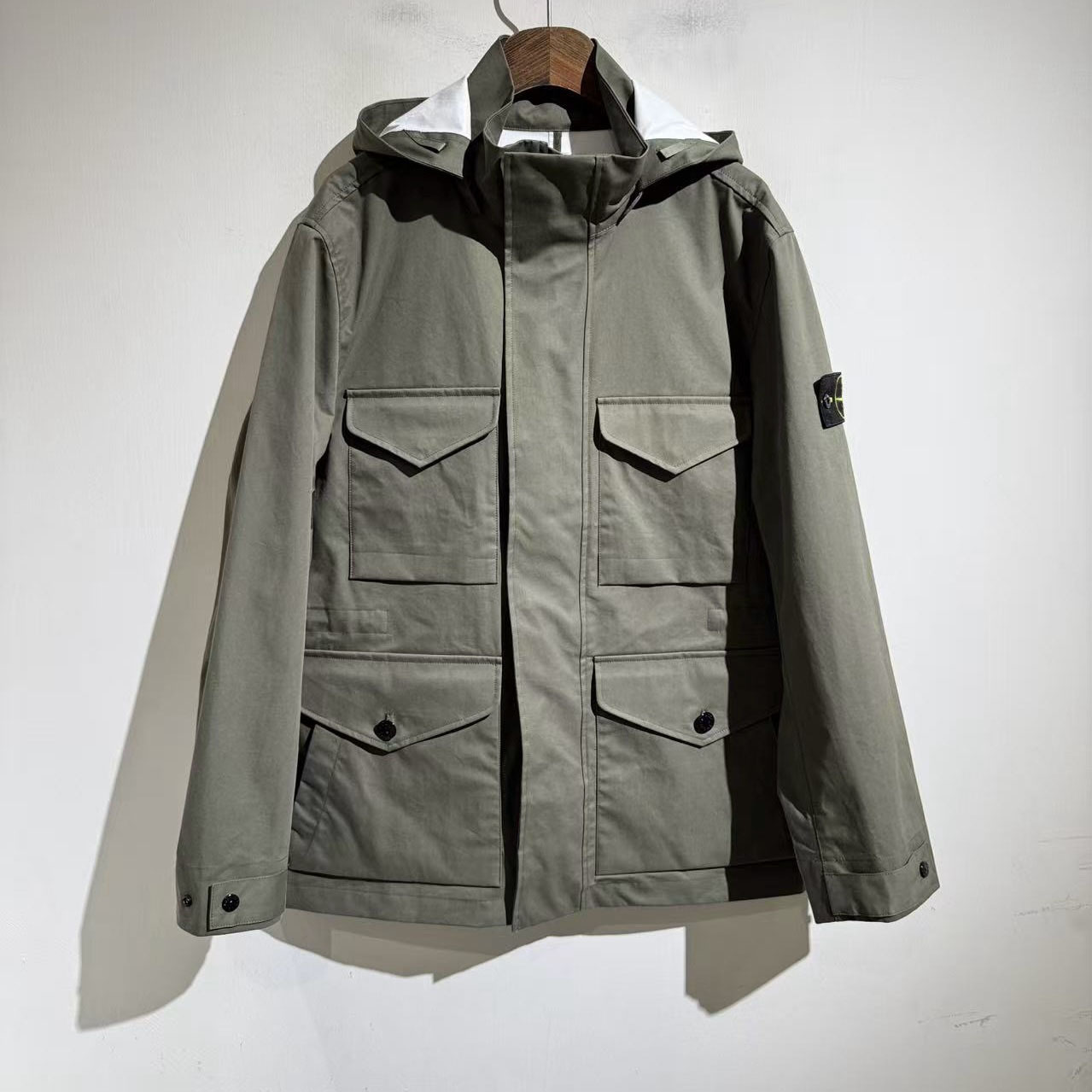 American Street Style Aw Windbreaker Jacket Loose Casual Multi-Pocket Workwear Jacket Men's Fashionable Warm Hooded Jacket