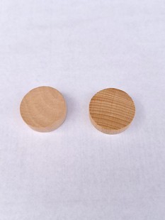 Xinzhe Spot Solid Wood 25mm Round Piece Natural Color Lotus Wood Piece DIY Solid Wood Hand-Painted Graffiti Round Wood Piece Beech Wood
