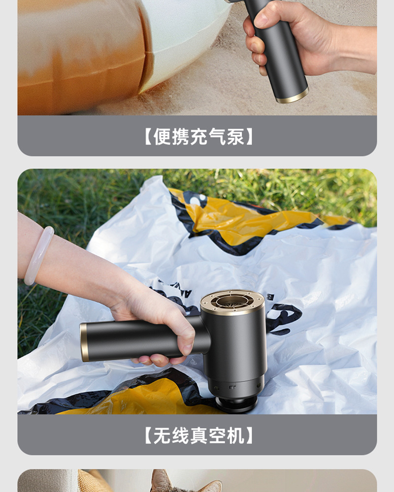 Buwai Car Vacuum Cleaner, Handheld, Small, High Suction Power, for Car Interior and Home Use, Wireless, Cross-Border