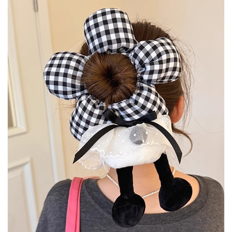 Culo lindo, punto de onda, flor, esponja, anillo para el cabello, bola femenina, corbata para el cabello, cuerda para el cabello, pies divertidos creativos, cuerda para el cabello, tocado