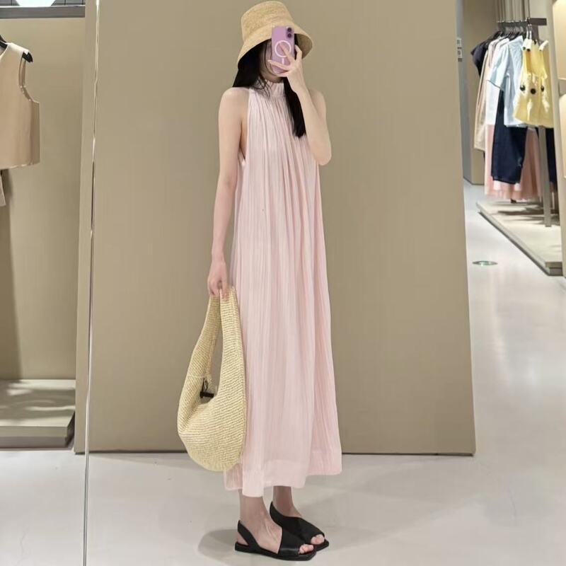 Cs Women's Clothing Standard Fit Crepe Mid-Length Dress A-Line Skirt 2026 Summer New Product 1338595001