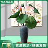 荷花莲蓬单支莲花仿真花中国风拍摄道具庭院花园装饰绿植造景假花|ms