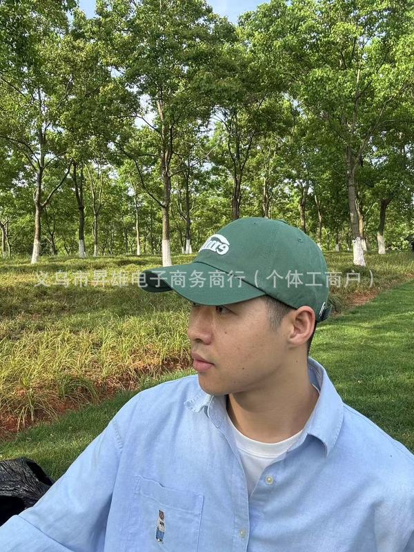 emis 帽子 レディース 新しいハイバージョン野球帽 韓国 ins トレンド ブランド グリーン ソフトトップ フェイス リトル アヒル タン 黒|undefined