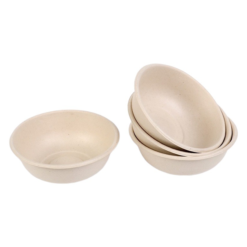 Tazón desechable tazón de papel hogar al aire libre barbacoa comercial para llevar tazón de embalaje tazón de fideos instantáneos degradables engrosado