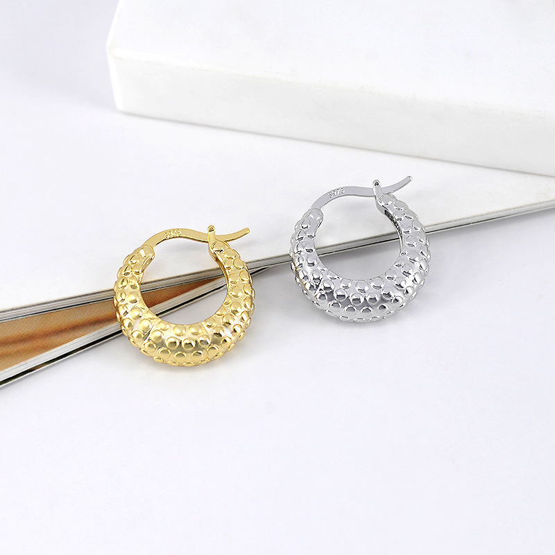 8g Weight PVD Coated Gold Plating Process Retro Geometric Copper Drop Earrings Plating Copper Earrings