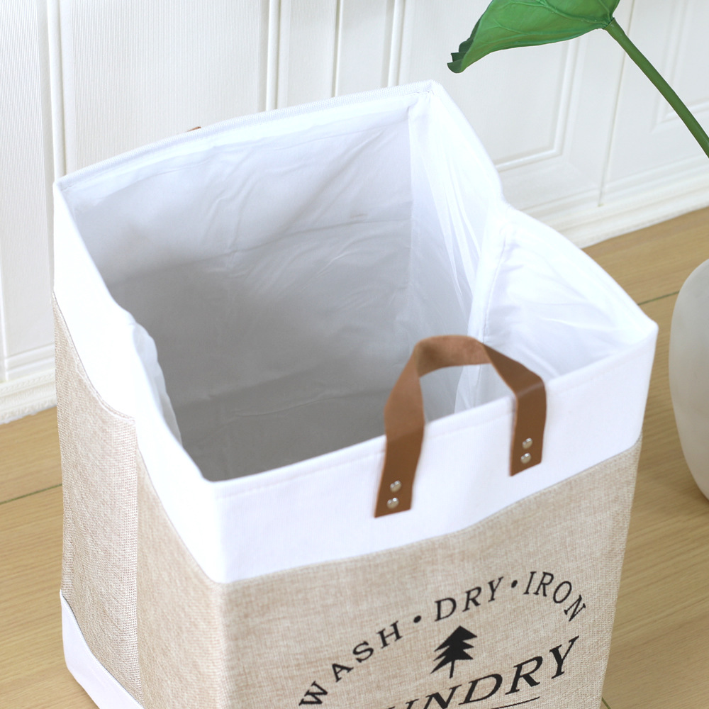 Bolsa de lino portátil plegable cesta de ropa sucia bolsa de compras bolsa de ropa sucia cesta de lavandería cesta