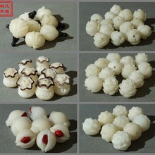 精雕白玉菩提子 白菩提根 雕刻莲花散珠DIY手串手链配件吊坠配饰