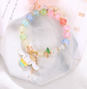 S020-Pulsera explosión de colores mixtos perro canela manga corta amarillo#tamaño 596