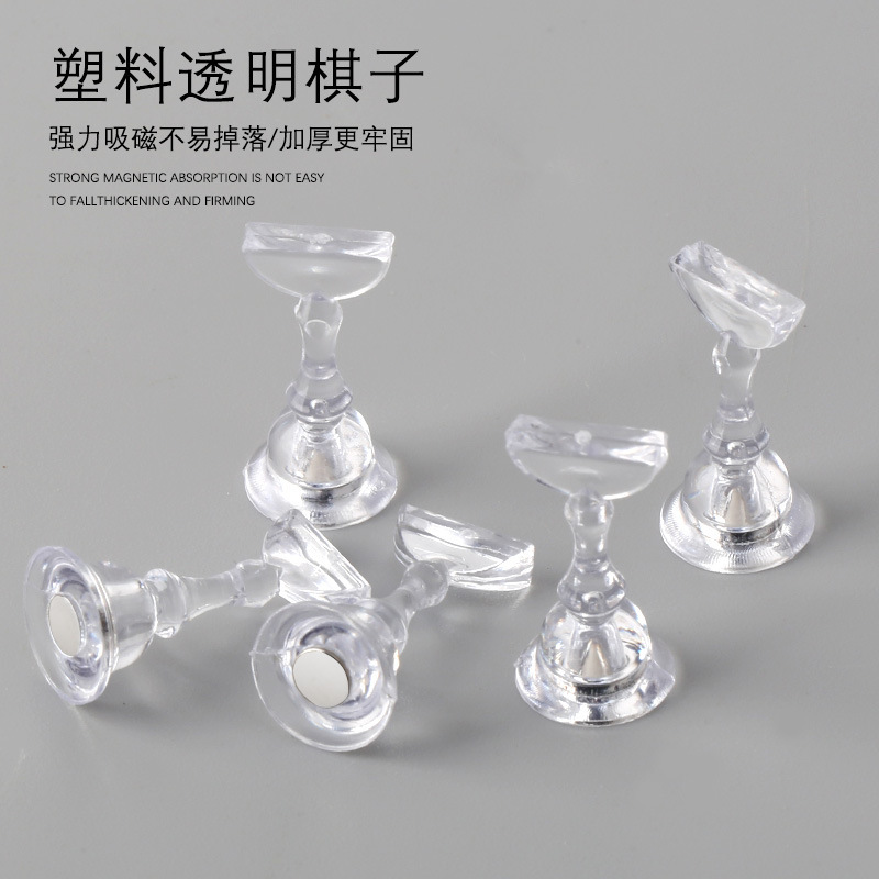 初心者向けマニキュア練習用ネイルホルダー、透明アイスキューブ、ロングウェーブアクリルベースネイルディスプレイスタンド、フィンガーホルダー|undefined