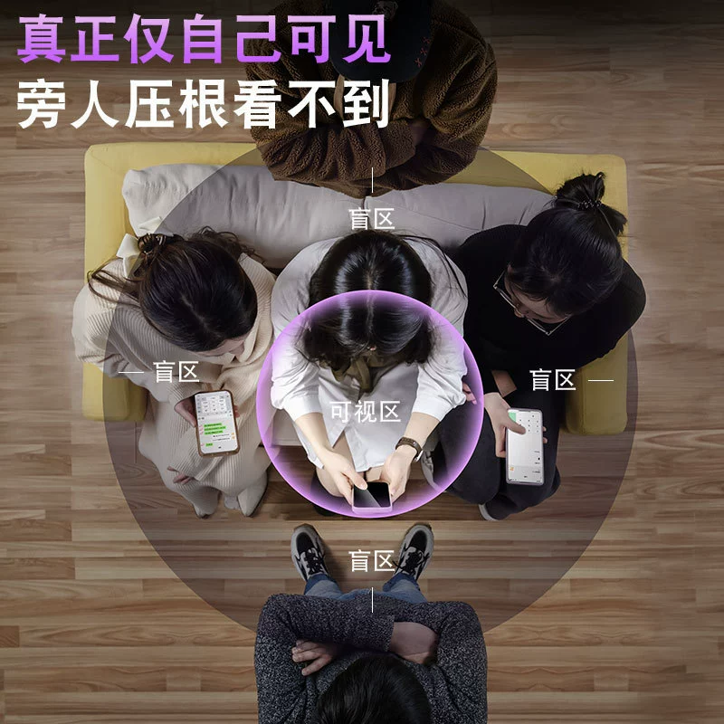 Защитная плёнка для экрана Apple iPhone X–17 серии, 360° анти‑просмотр матовая с фильтром синего света
