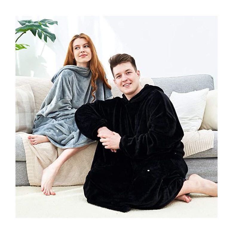 Cross-border autumn and winter European and American New plus size loose thread flannel thickened coat warm hooded long-sleeved sweater for women Cross-border autumn and winter European and American New plus size loose thread flannel thickened coat warm hooded long-sleeved sweater for women