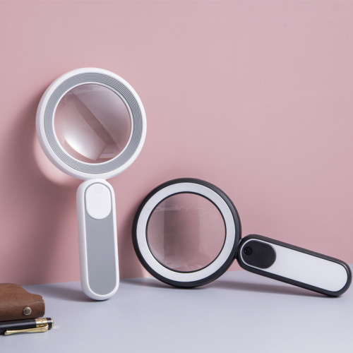 New 21 LED lights, warm and cold light, high magnification reading repair touch switch charging 8x magnifying glass 7719-21